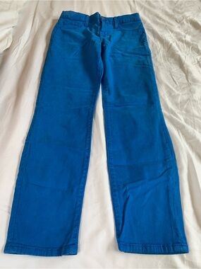J Brand Mid-Rise Luxe Sateen Capri Jeans Breakwater Cobalt Blue